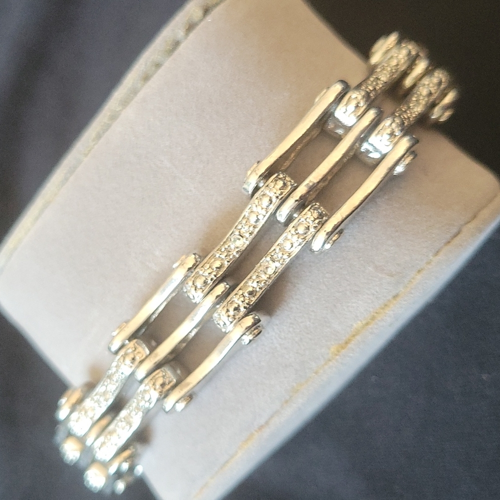 CRYSTAL chain link bracelet